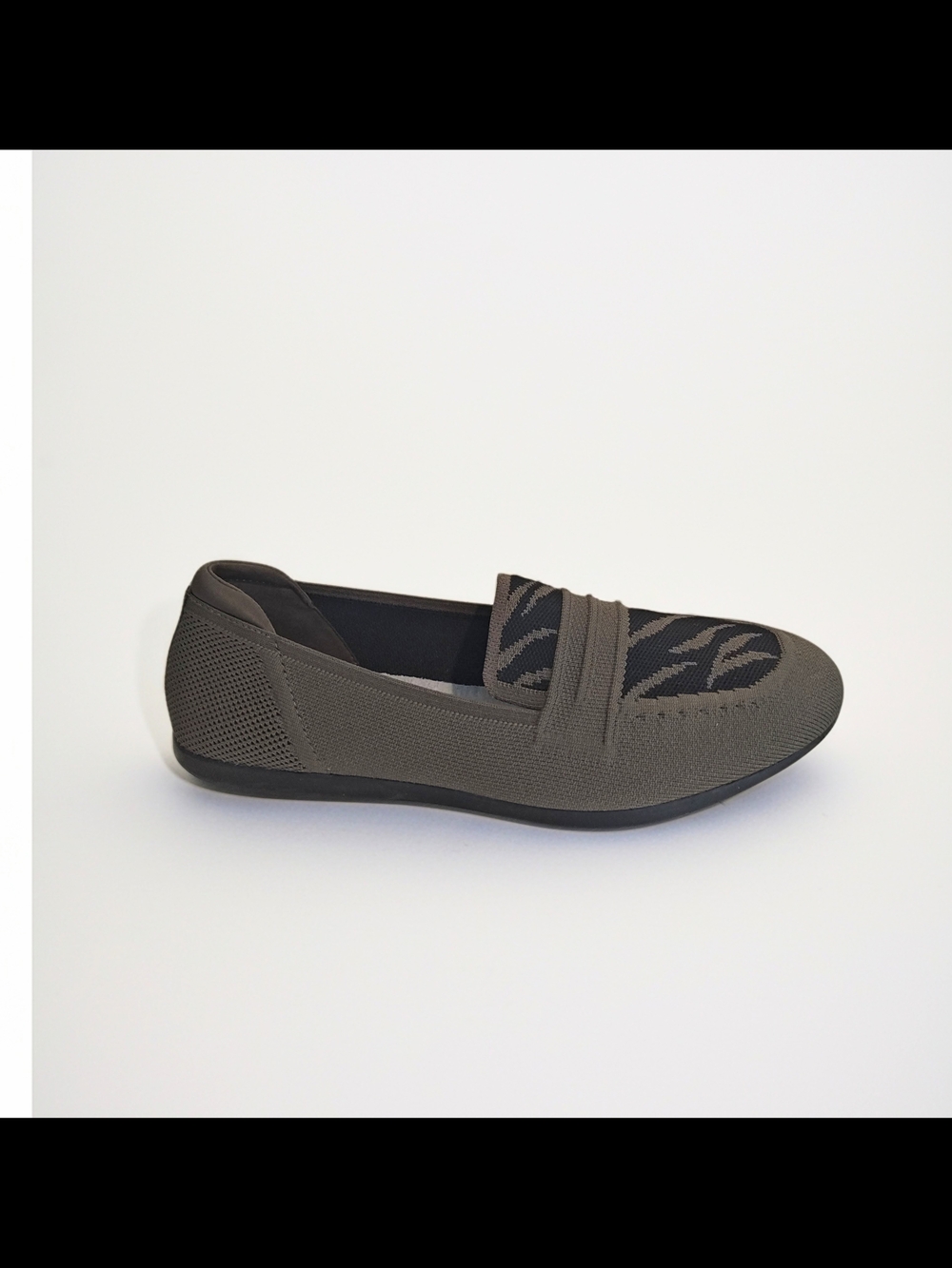 Clarks Olive Green Knit Slip-On Loafer